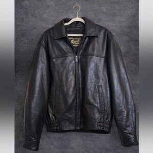 ❄️Vintage Reed Black Leather Bomber Jacket | Men’s Large | Classic Menswear